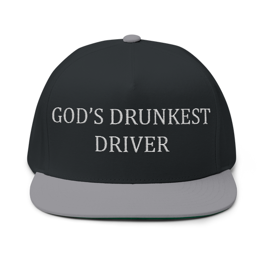 God's Drunkest Driver Embroidered Hat - Black