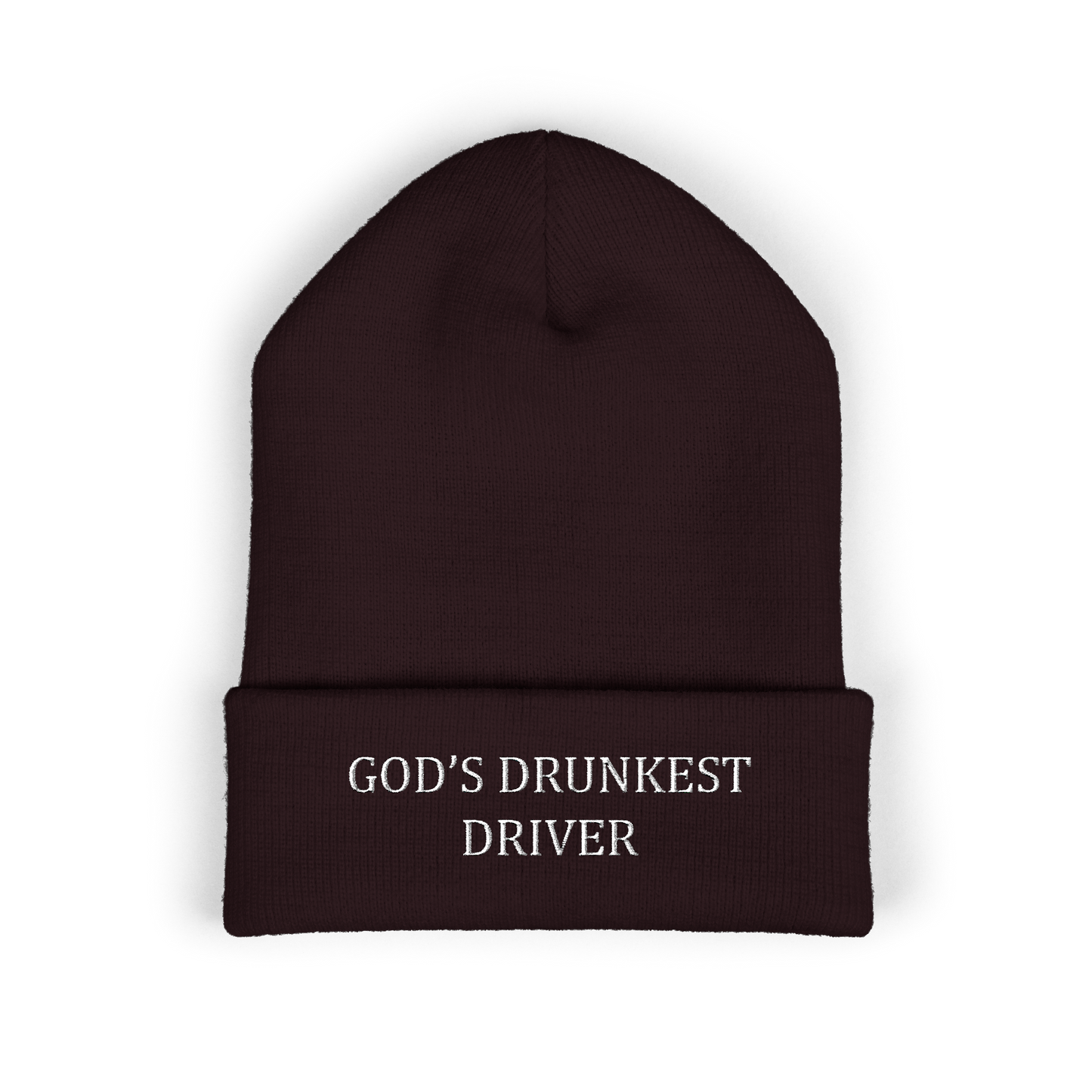 God's Drunkest Driver Embroidered Beanie - Colors